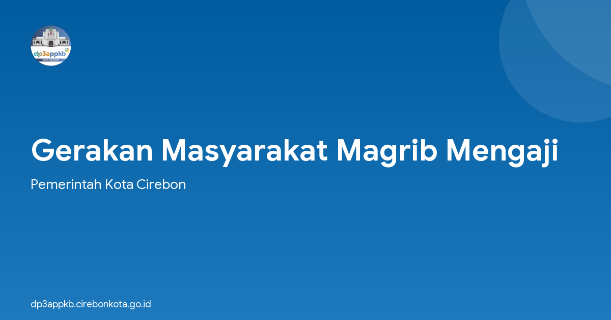 Gerakan Masyarakat Magrib Mengaji