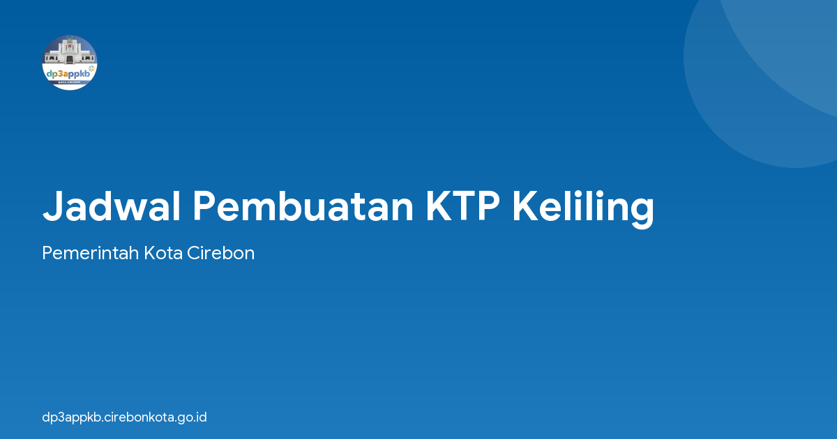 Jadwal Pembuatan KTP Keliling