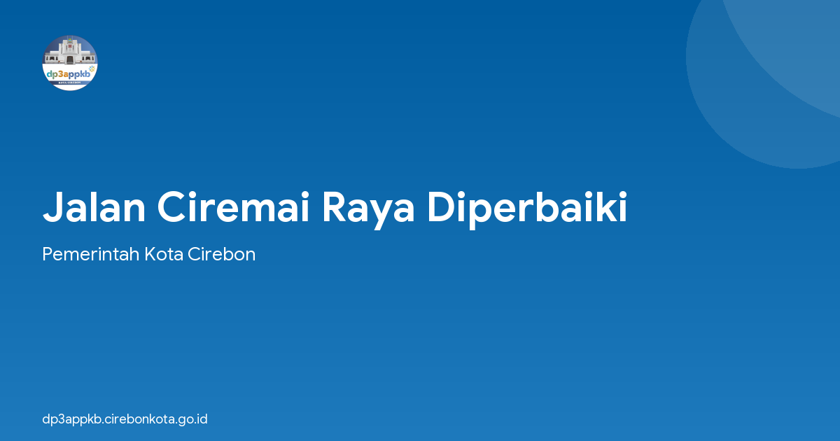 Jalan Ciremai Raya Diperbaiki