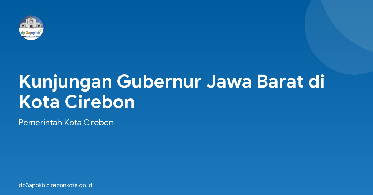 Kunjungan Gubernur Jawa Barat di Kota Cirebon