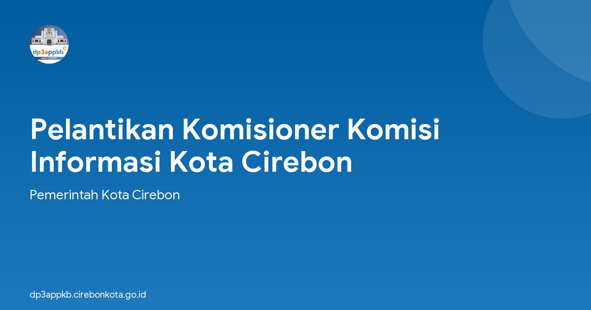 Pelantikan Komisioner Komisi Informasi Kota Cirebon