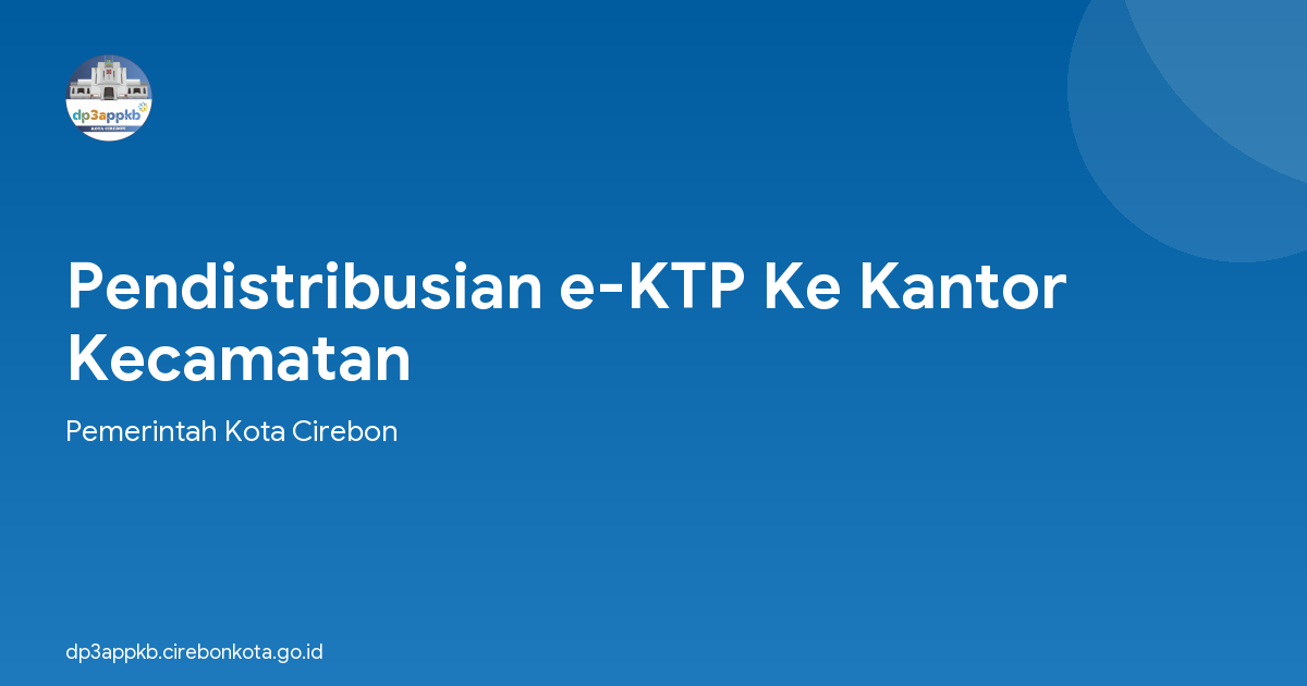 Pendistribusian e-KTP Ke Kantor Kecamatan