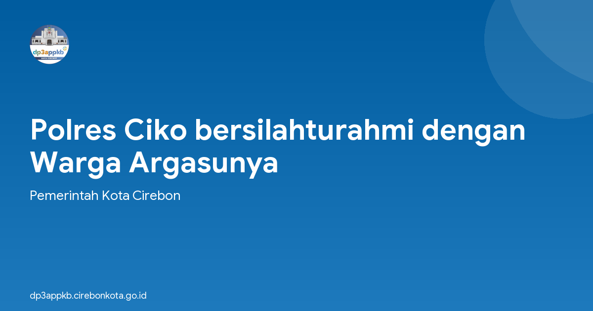 Polres Ciko bersilahturahmi dengan Warga Argasunya