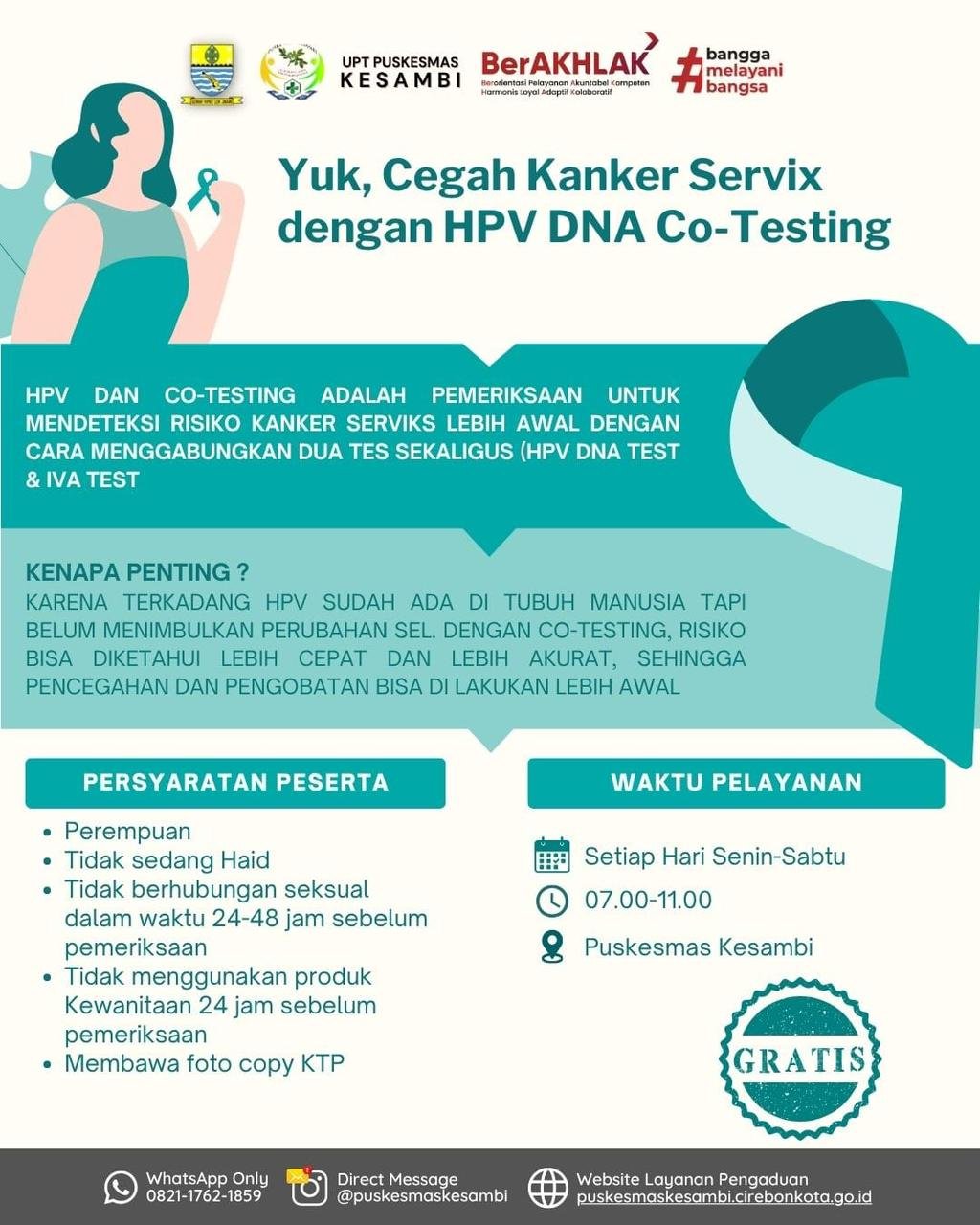 Layanan HPV DNA Co-Testing di Puskesmas Kesambi